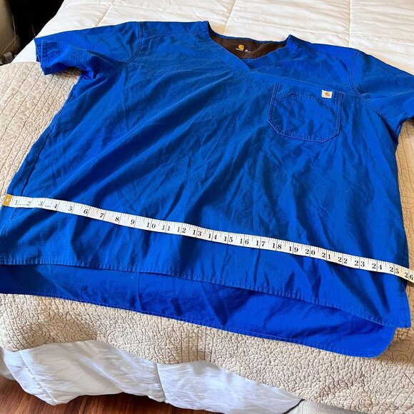 Carhartt Men's Scrub Top C15108 Royal Blue Size XL - Picture 6 of 11
